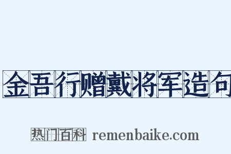 金吾行赠戴将军造句是什么意思的图片